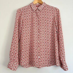 FoxCroft  button up long sleeve light weight blouse Size: 10P
